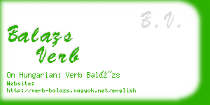 balazs verb business card